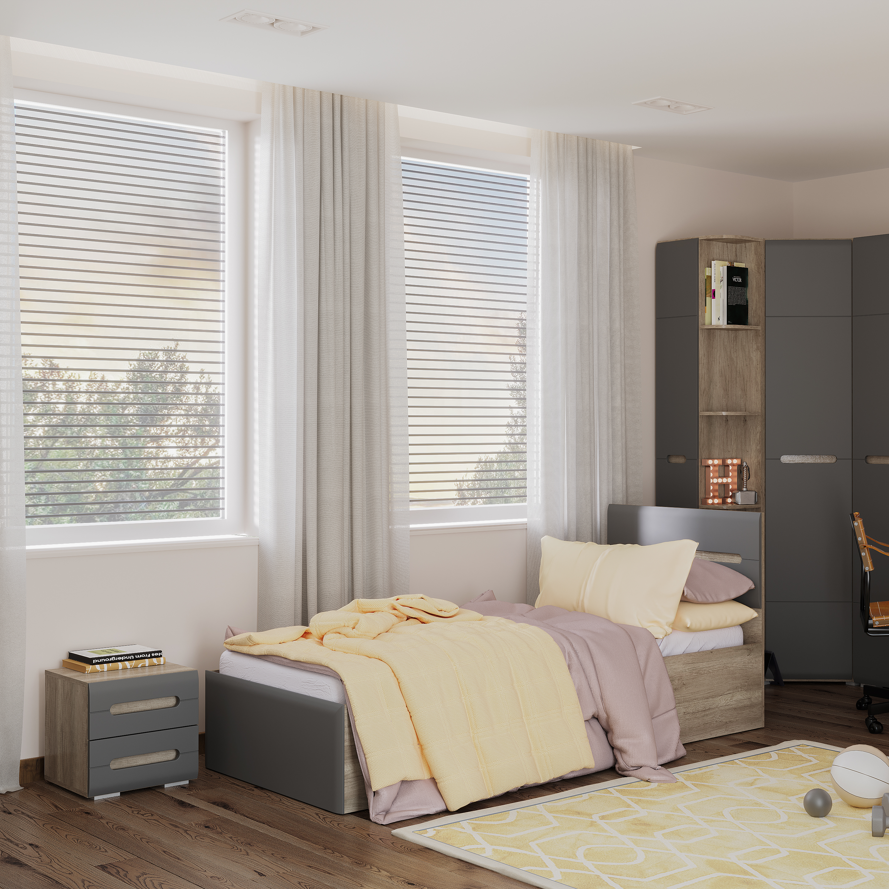 Кровать Наоми КР-12 0,9 м F24 фото 2