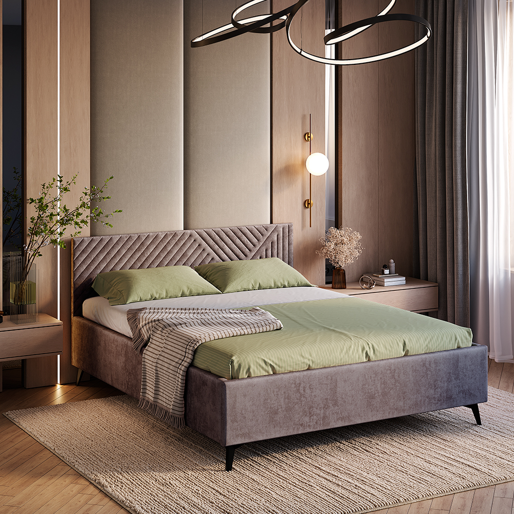 Кровать 1,6 м Эмилия КР-18 маренго фото 12
