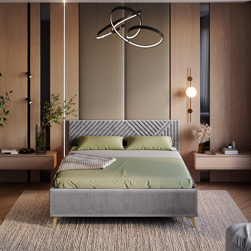 Кровать 1,6 м Эмилия КР-18 хром фото 8