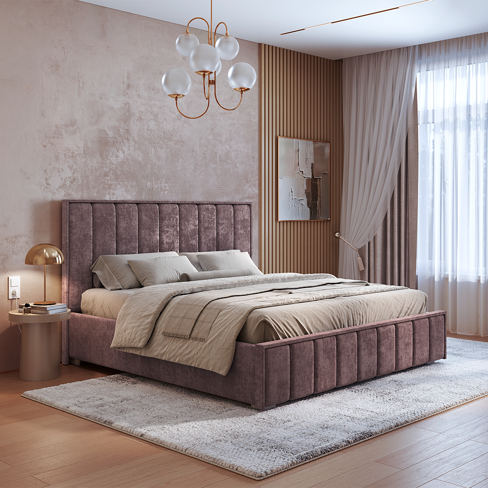 Кровать 1,8 м Мирабель КР-18 винный фото 6