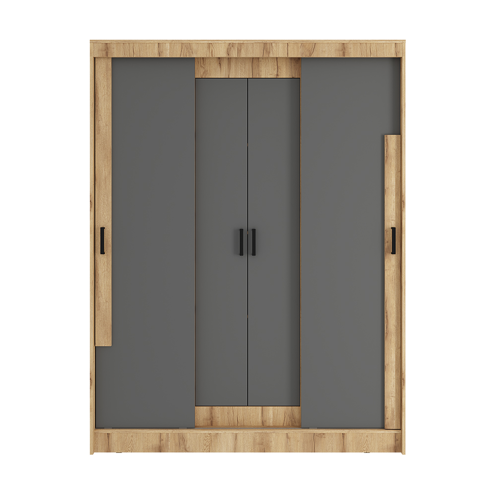 Шкаф-купе Смарт ШКК-06 крафт/графит фото 5
